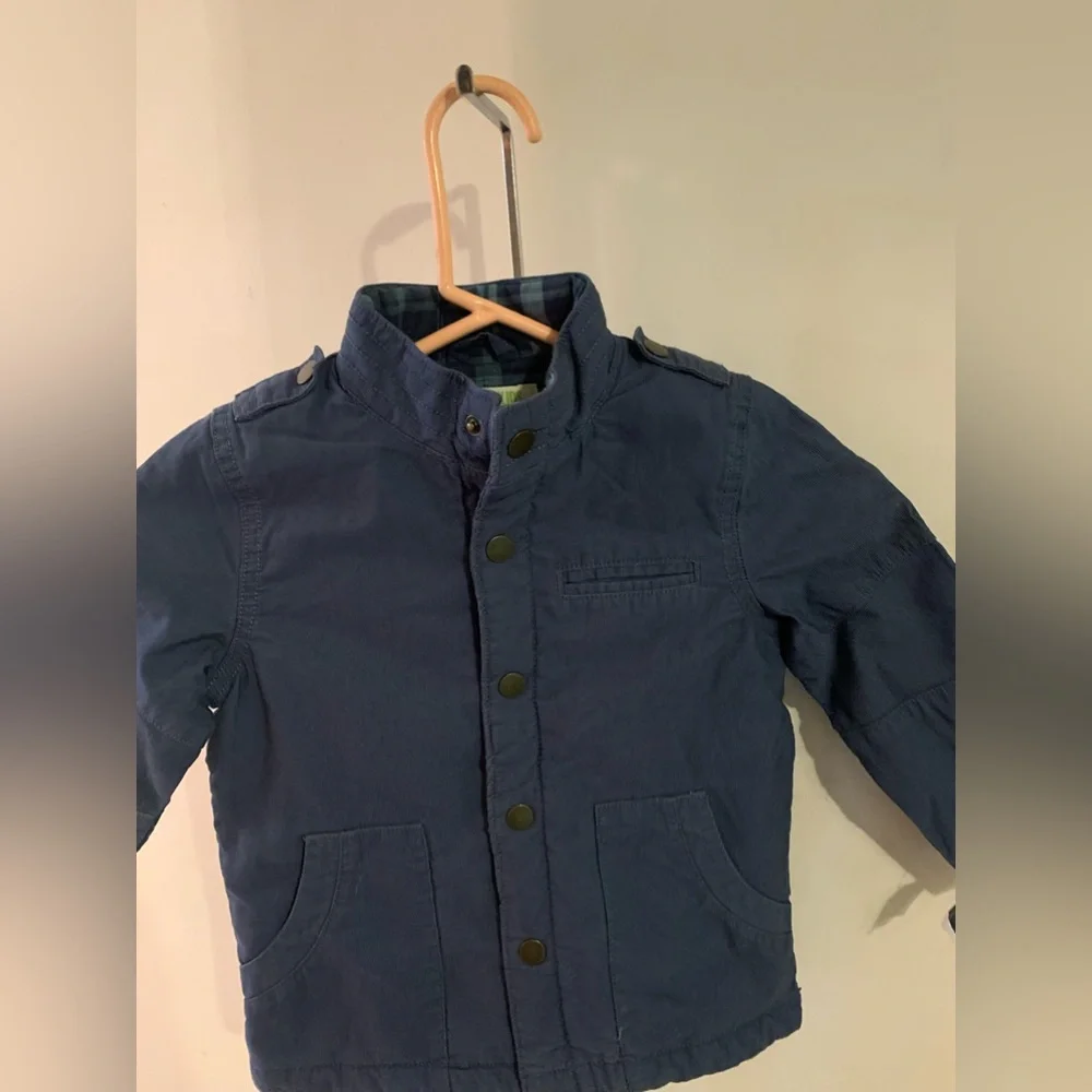 Genuine Kids From Oshkosh Boys Plaid Flannel Lined Jacket Coat Blue Size…